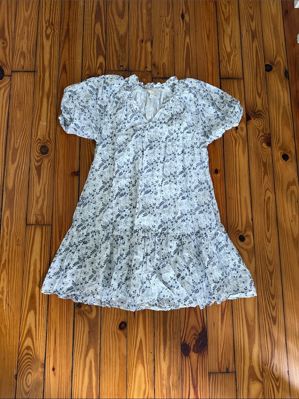 Cleobella blue and white Floral Dress small